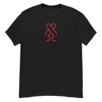 CockBlock® Logo Tee in black with red CockBlock logo, front view