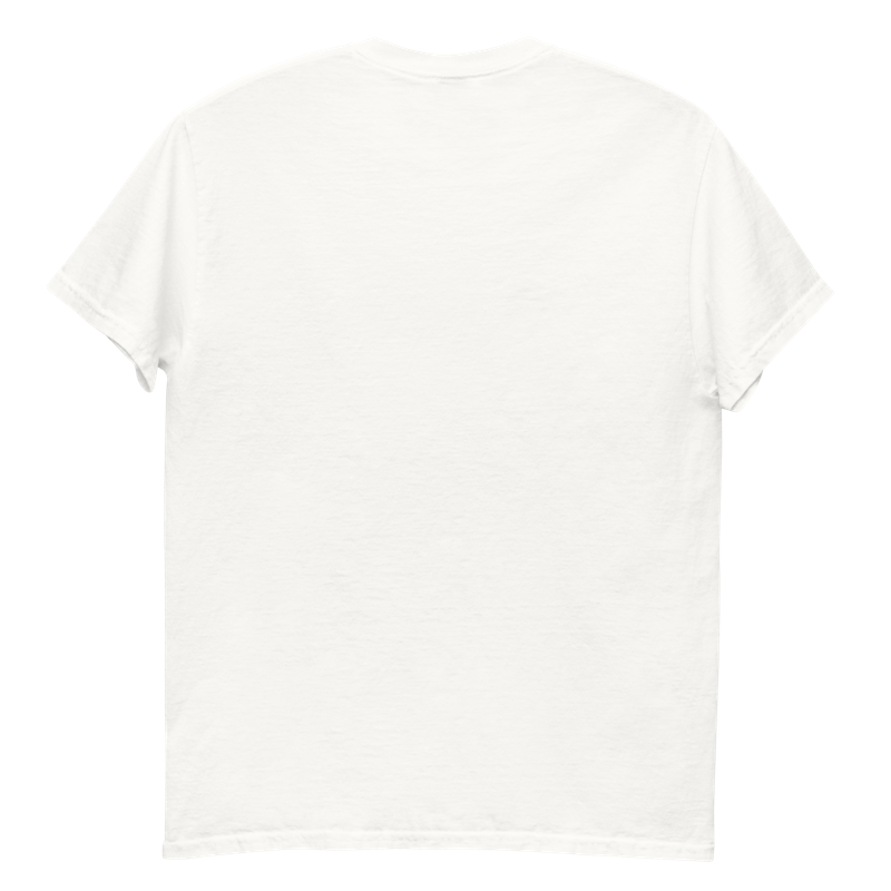 CockBlock® Logo Tee in white, back view